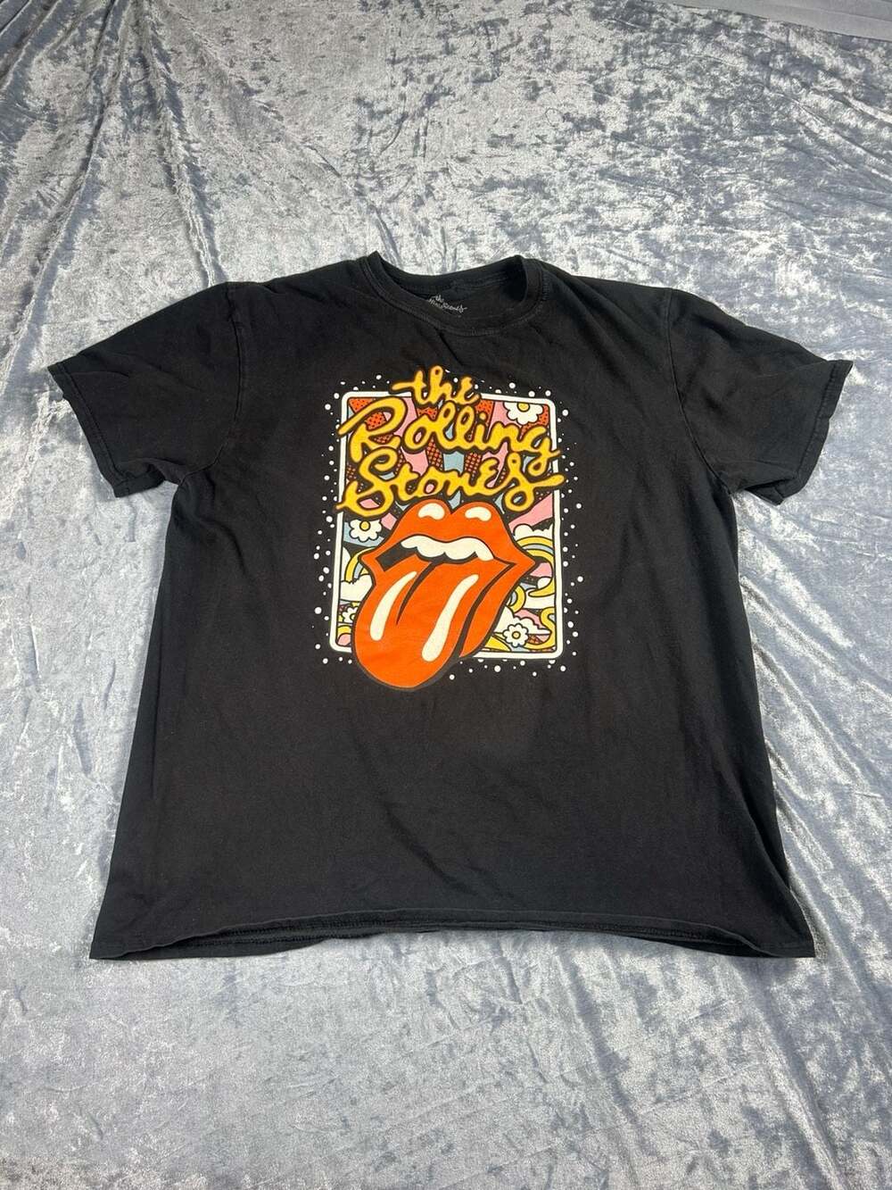 The Rolling Stones Graphic T-Shirt Black Tongue Logo
